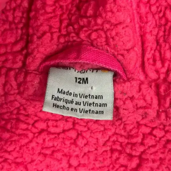 Carhartt 12 Months Baby Girl's Sherpa-Lined + Quilted Hooded Canvas Zip Jacket - Picture 9 of 10